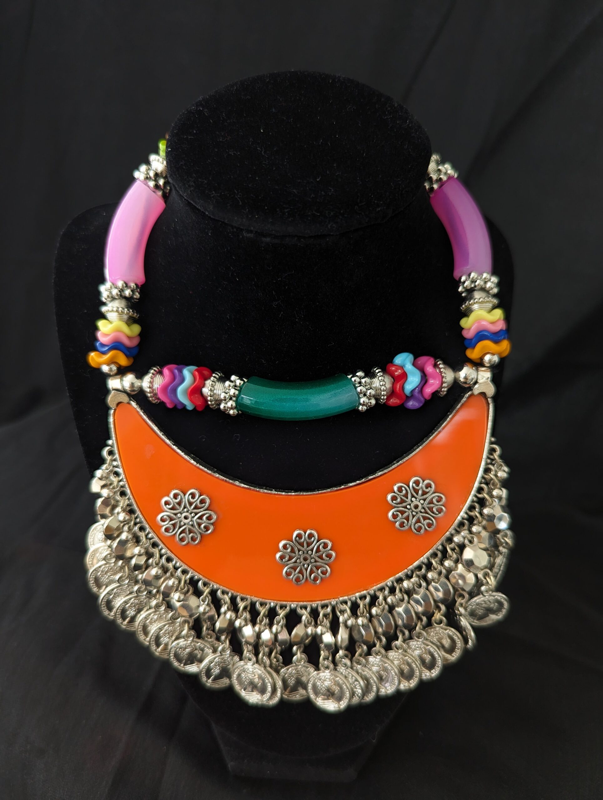 Orange Rainbow Princess Necklace set Orange Rainbow Princess Necklace set scaled